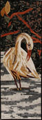 AN1111 Beautiful white swan mosaic