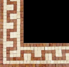 BD256 Brown and white defined shape border