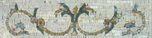 BD257 floral artistic mosaic border
