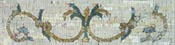 BD257 floral artistic mosaic border