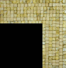 BD261 simple golden marble stone mosaic border