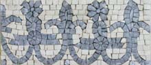 BD266 Light grey fleur de lys mosaic border