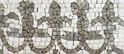 BD267 Brown  fleur de lys art mosaic