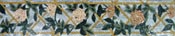 BD284 yellow flowers and leaves mosaic border