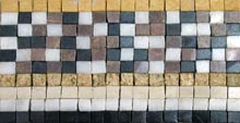 BD314 multicolor dotted stone mosaic border