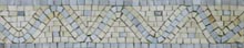 BD329 Light blue and grey stone mosaic border