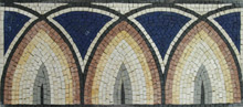 BD363 Arches design mosaic border