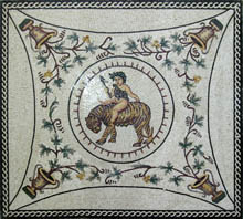 FG587 Dyonisus Riding the Tiger  Mosaic