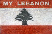 GEO483 Lebanon Flag mosaic reproduction