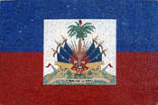 GEO746 Haiti Flag mosaic reproduction