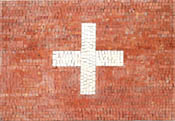 GEO759 Switzerland Flag mosaic reproduction
