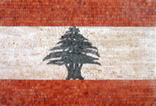 GEO77 Lebanon Flag mosaic reproduction