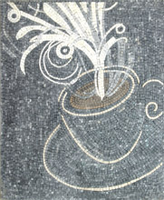 GEO1611 artistic hot coffee cup kitchen mosaic