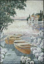 LS16 Beautiful boats by the sea natural scene