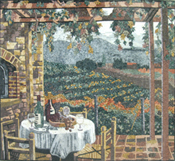 LS9 Beautiful pastoral setting under grape vines