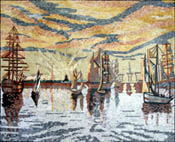 LS30 Beautiful sailing boats sunset scene