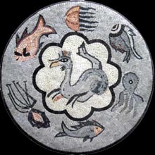 MD12 pastel colors ocean life mosaic