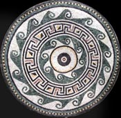 MD13 Petrol waves & keys mosaic