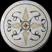 MD14 cream yellow and grey stone art mosaic