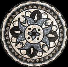 MD151 Black and white shapes mosaic