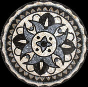 MD151 Black and white shapes mosaic