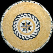 MD154 Compass circular mosaic art