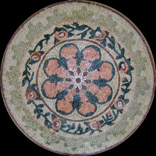 MD166 Pink orange flower Mosaic