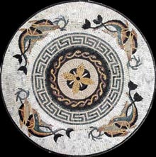 MD19 waves & greek keys with swimming dolphins border