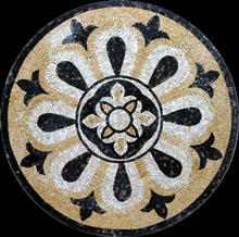 MD192 black gold & white elegant mosaic art