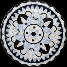 MD195 Black and white shapes mosaic