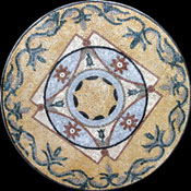MD208 light colors floral deisgn mosaic