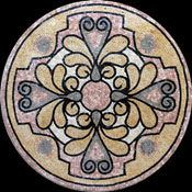 MD210 pastel floral design mosaic