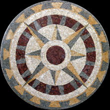 MD221 big compass mosaic medallion