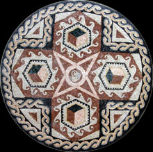 MD229 shapes & braids medallion mosaic
