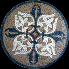 MD248 artistic floral design medallion mosaic