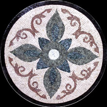 MD254 Navy blue cross with patterns Mosaic