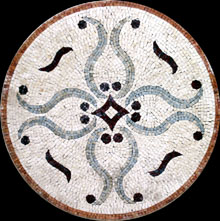 MD255 white elegance medallion mosaic
