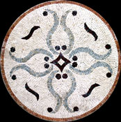 MD255 white elegance medallion mosaic