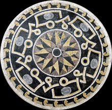 MD26 sophisticated black and gold design mosaic