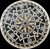 MD26 sophisticated black and gold design mosaic