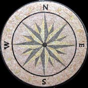 MD27 Compass star marble mosaic