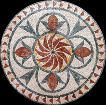 MD290 fresh floral design medallion mosaic