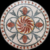 MD290 fresh floral design medallion mosaic