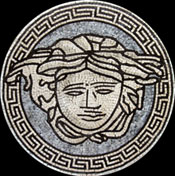 MD295 Versace light blue marble mosaic