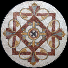 MD296 royal pattern medallion mosaic