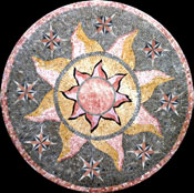 MD303 Sun stars mosaic art medallion