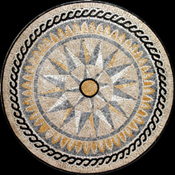 MD350 faded star stone mosaic art