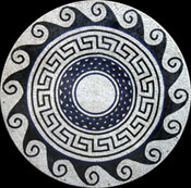 MD381 Black & White key and wave mosaic