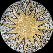MD399 Big sun on dotted background mosaic