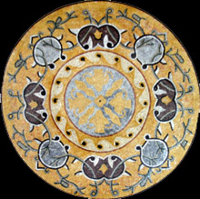 MD400 gold & silver fresh mosaic art